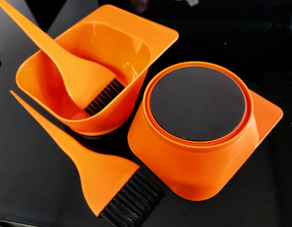 Magnetic hair colour tint mixing bowl orange 